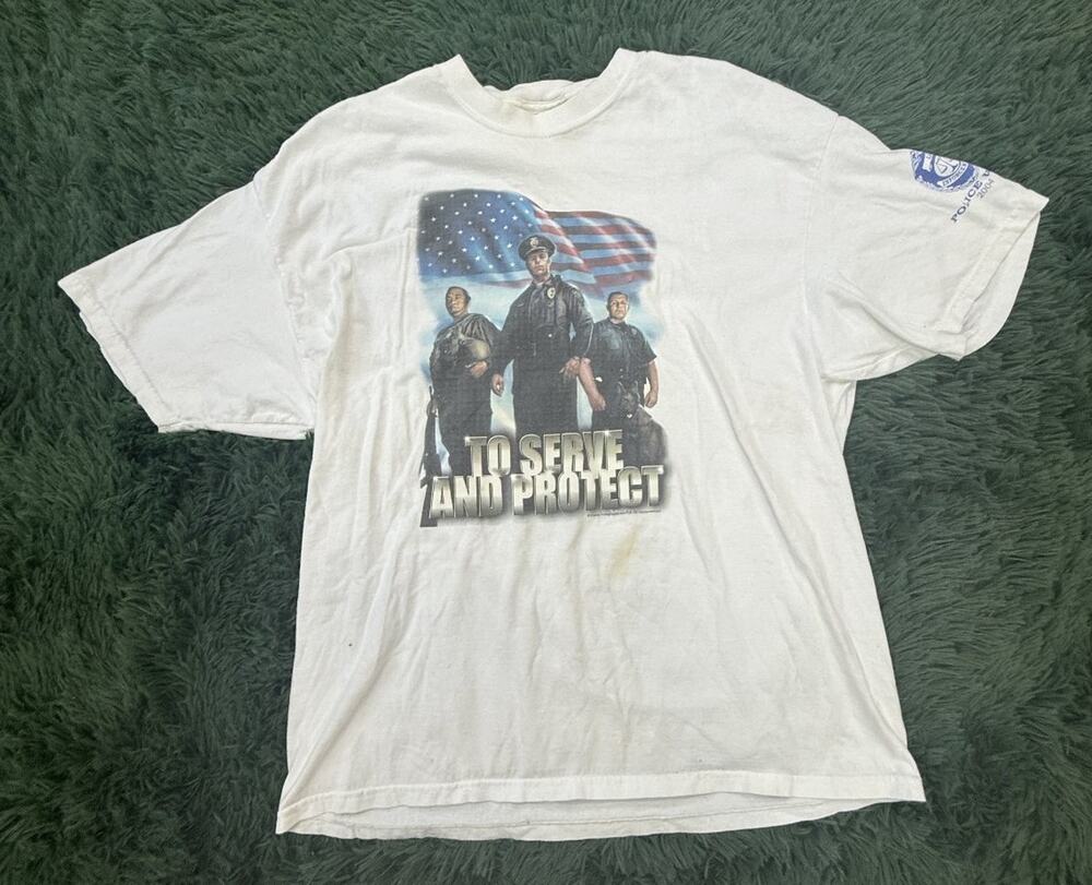 Vintage Hanes Beefy-T Police Week 2004 To Serve & Protect T-Shirt Men's XL